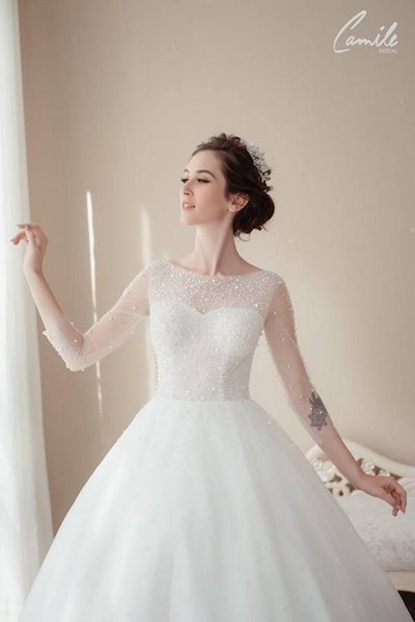 mẫu váy cưới đơn giản đẹp