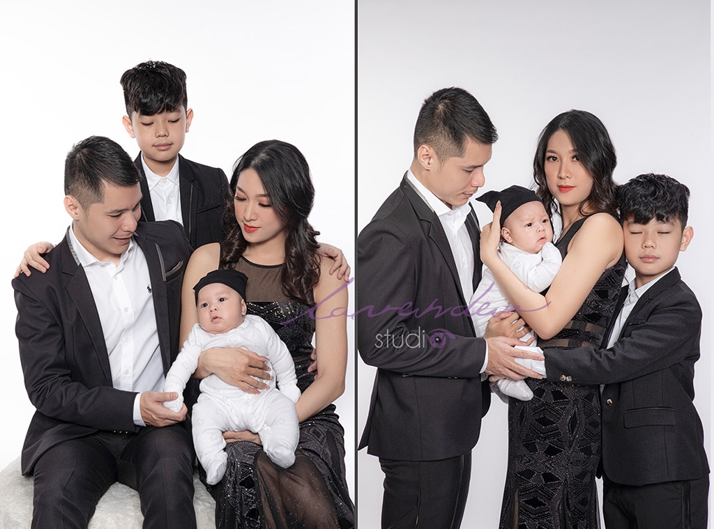 Concept chụp ảnh gia đình thì thầm với bé